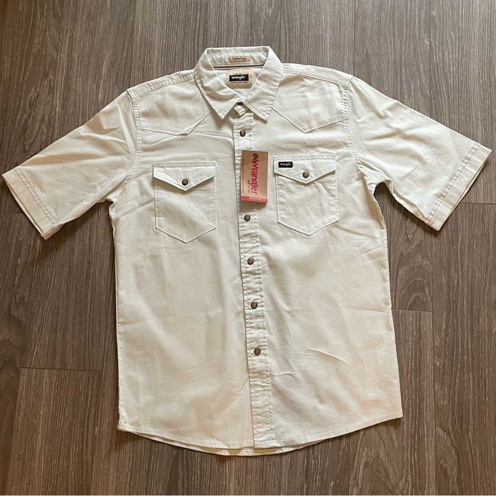 Small White Jean Jacket Tee (Wrangler)